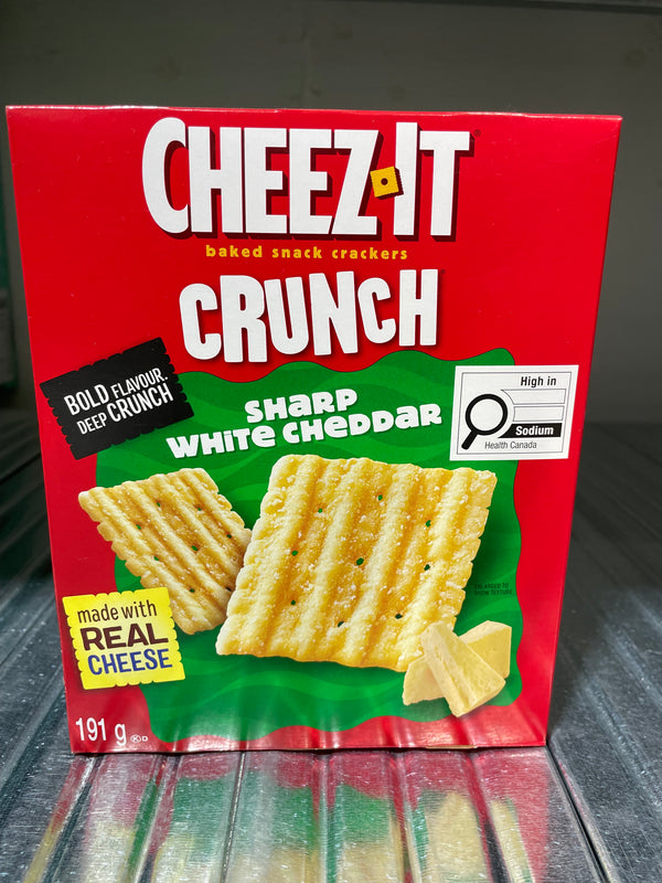 Cheez-It Crunch Sharp White Cheddar Snack Crackers (191g)