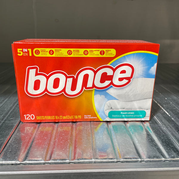Bounce Fabric Softener Sheets, Fresh Linen, 120-Count