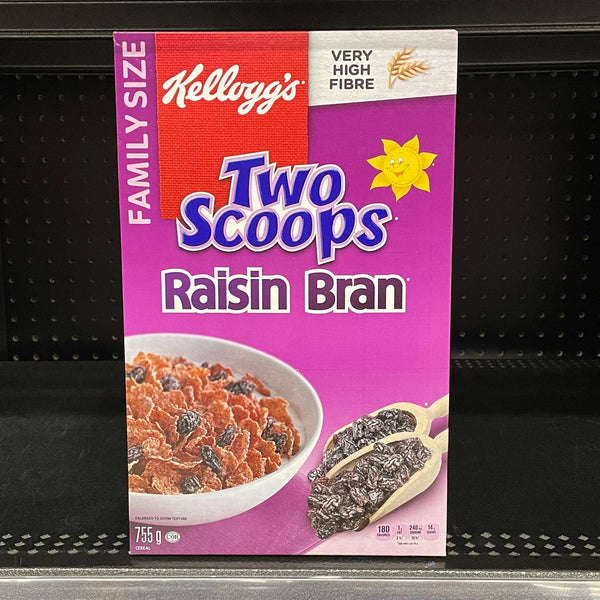 Kelloggs Two Scoops Raisin Bran FAMILY SIZE (625g)