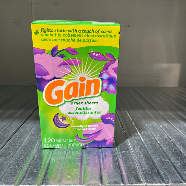 Gain Fabric Softener Sheets, Midnight Breeze, 120-Count