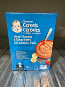 Gerber Baby Cereals, Wheat Banana & Strawberry (227g)