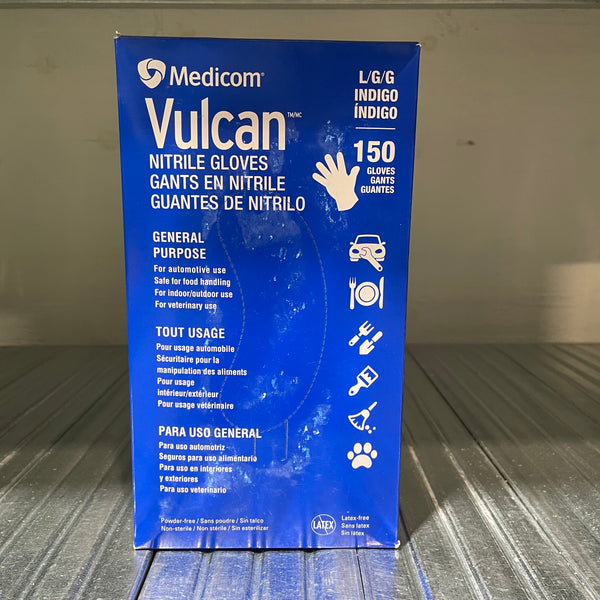 Vulcan Nitrile Gloves, Large, 150 Pairs