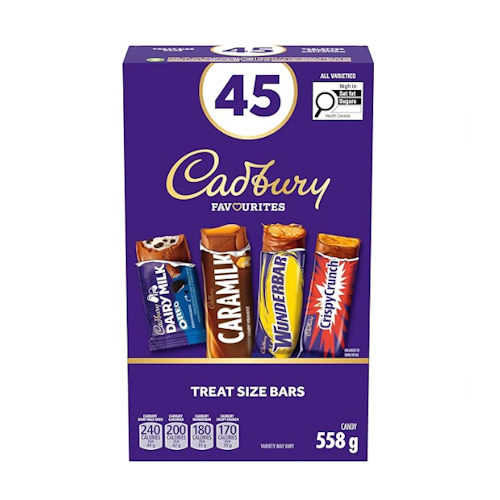 Cadbury Favourites 45 pack - Dairy Milk, Caramilk, Wunderbar, Crispy Crunch
