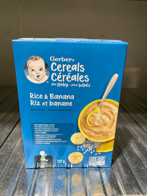 Gerber Baby Cereals, Rice & Banana (227g)
