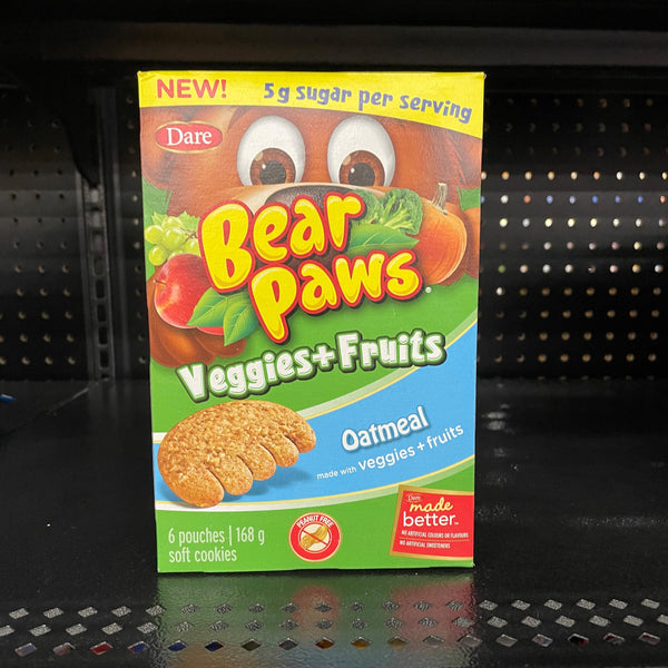 Bear Paws Veggies + Fruits Oatmeal Flavour (168g)