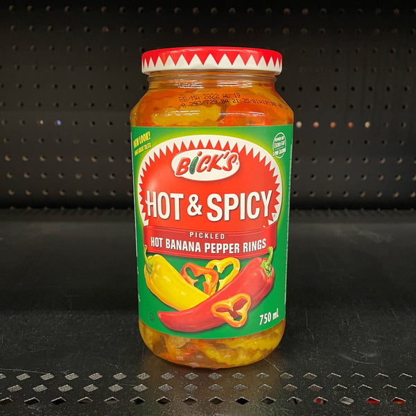 Bick's Hot Banana Pepper Rings 750 mL