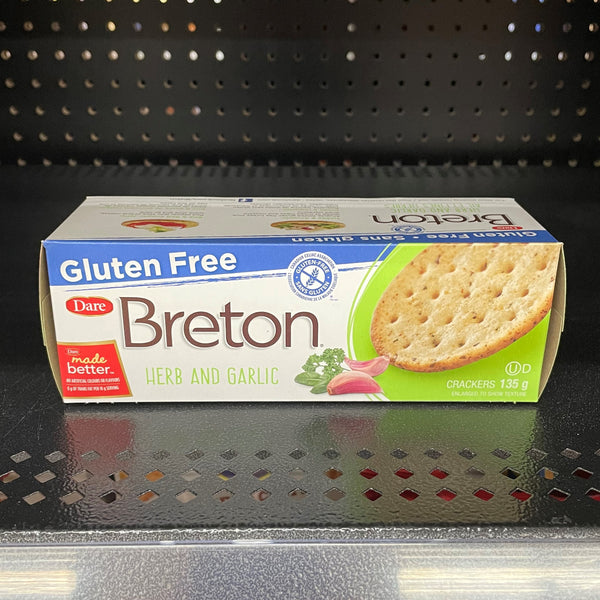 Breton Gluten-Free Crackers, Herb & Garlic (135g)