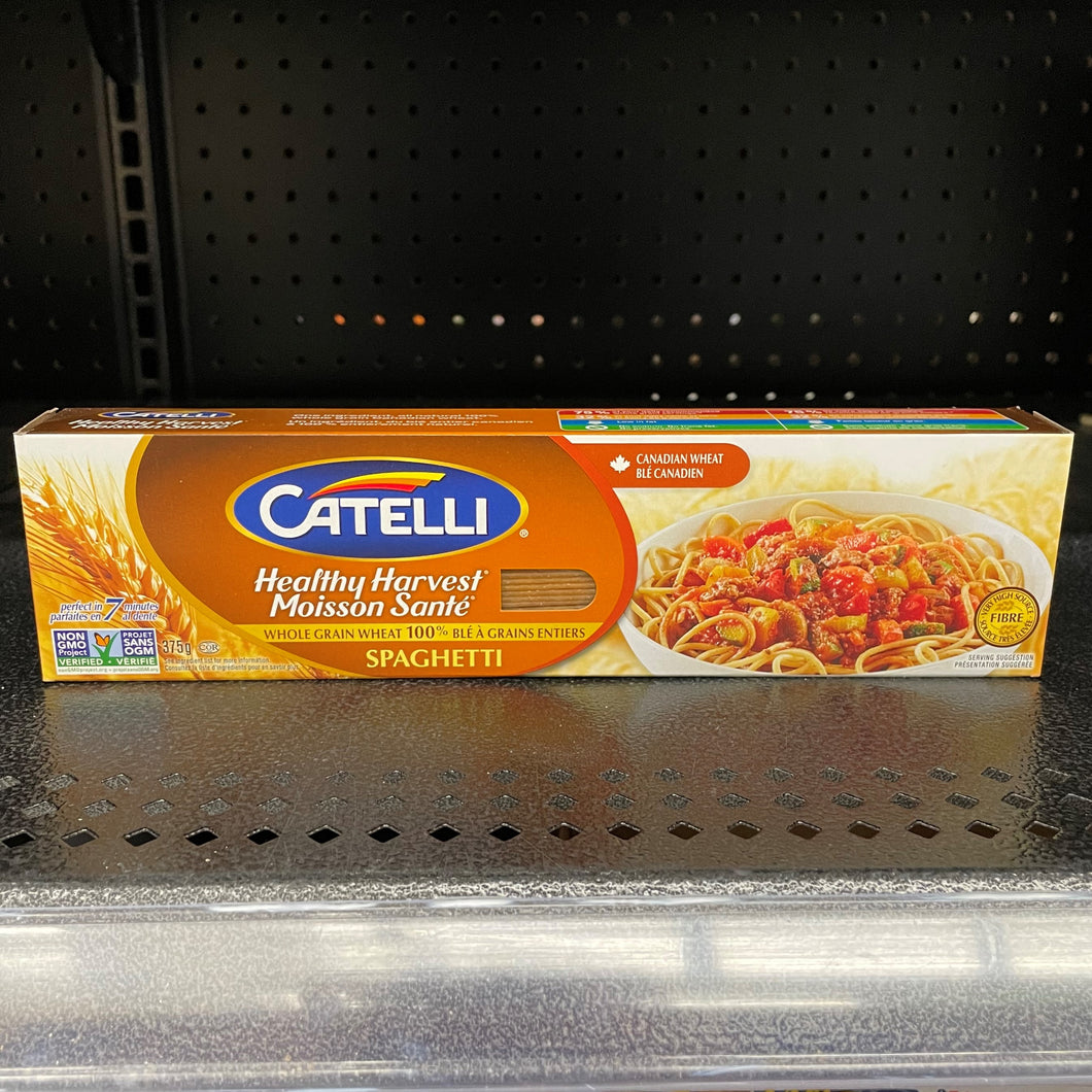 Catelli Healthy Harvest Spaghetti 100% Whole Grain Wheat (375g)