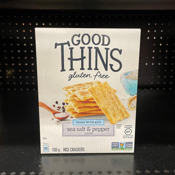 Good Thins Gluten Free Rice Crackers, Sea Salt & Pepper (100g)