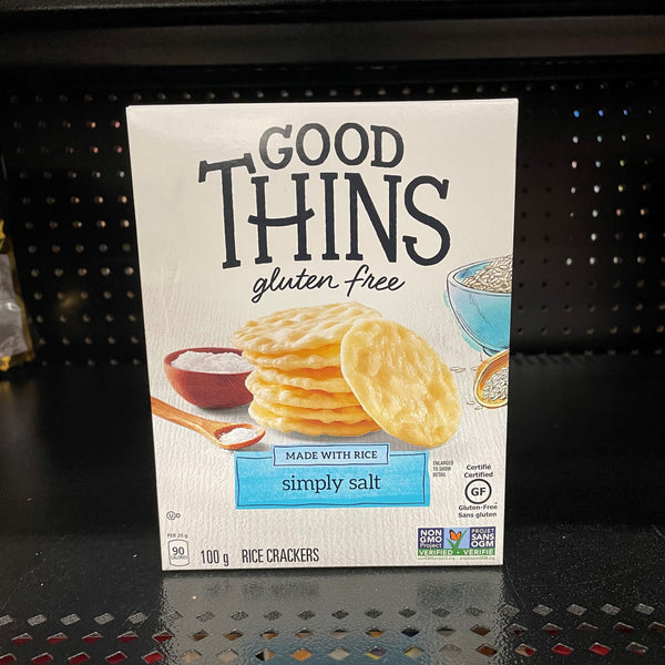 Good Thins Gluten Free Rice Crackers, Simply Salt (100g)