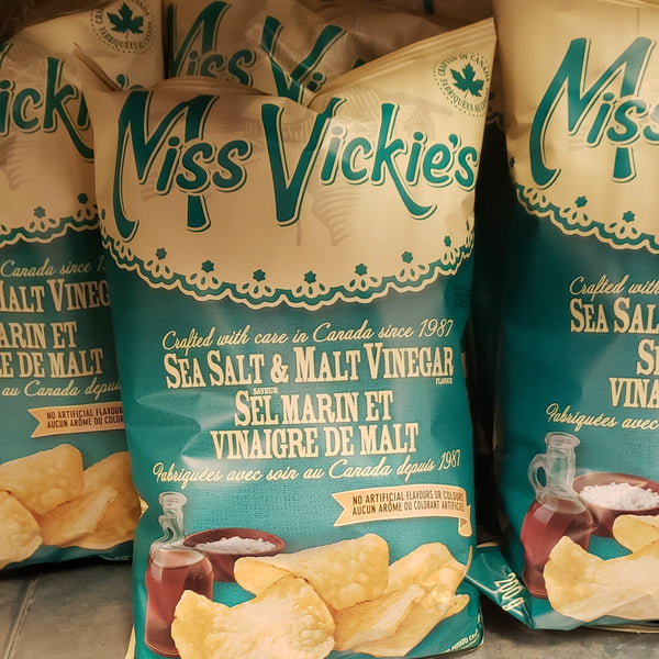 Miss Vickie's Sea Salt & Malt Vinegar Kettle Chips (200g)