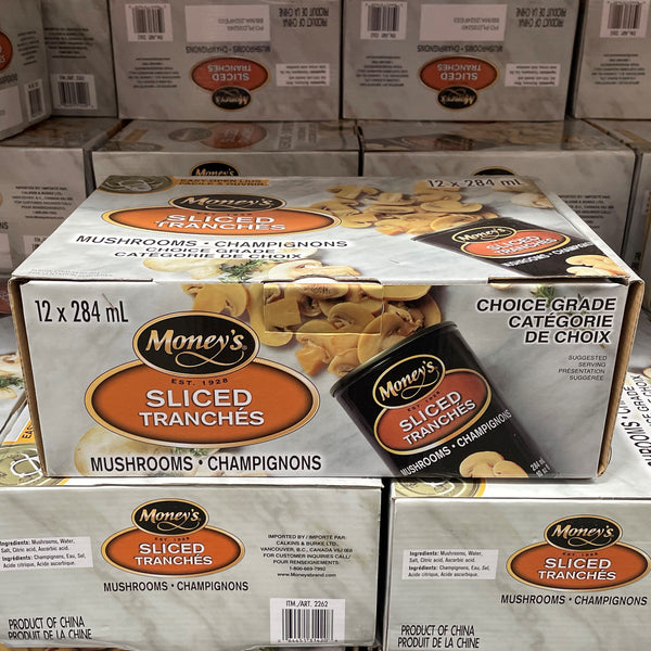 Money's Sliced Mushrooms CASE PACK (12x284mL)