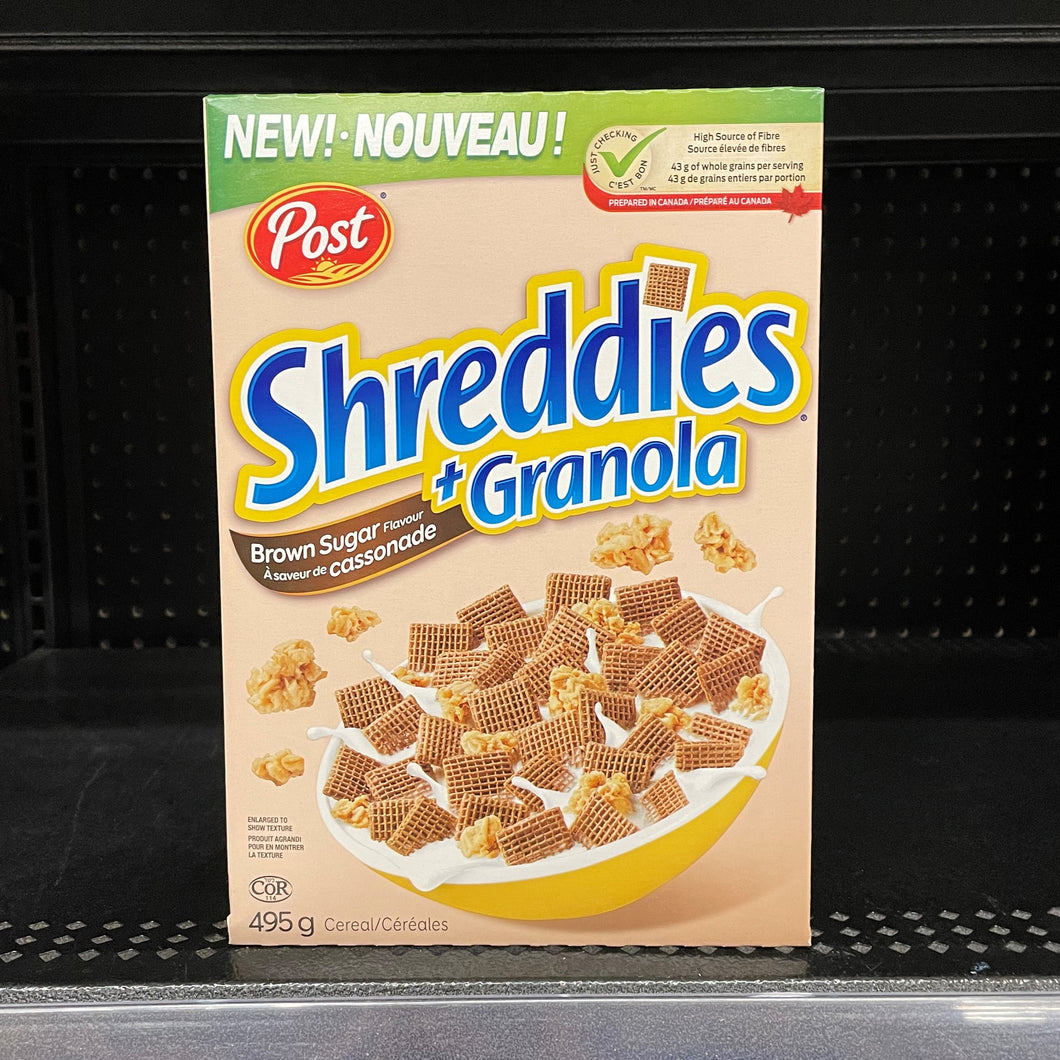 Post Shreddies + Granola Brown Sugar Flavour Cereal (495g)