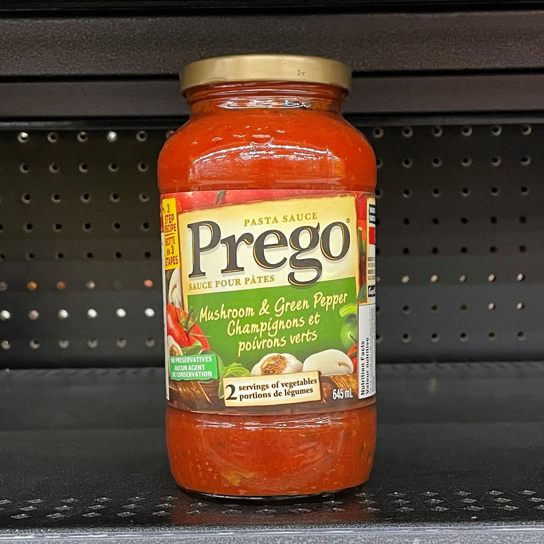 Prego Mushroom & Green Pepper Pasta Sauce (645mL)
